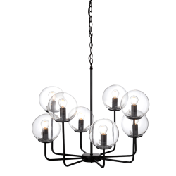 Полилей DELOS с осем осветителни тела прозрачен